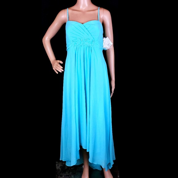 David's Bridal Women Prom Dress High Low Beaded Size 12 - NWT - Picture 1 of 8